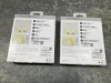 2 x Sony WH-CH520 Wireless On-Ear Headphones - Yellow - Total RRP $156 - 2
