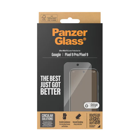 3 x PanzerGlass Ultra Wide Fit Screen Protector for Google Pixel 9/ 9 Pro
