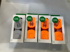 Bundle of 4 x Frank Green - Duo Lid Pack - 3 x Orange & 1 x Grey - Total RRP $159.80