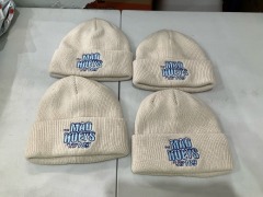 Bundle of 4 x The Mad Hueys - Women's It's Going To Get Icey Relaxed Fit Beanie - Stone - Total RRP $119.96