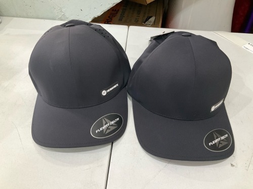 Bundle of 2 x The Mad Hueys - FlexFit Delta Cap - Black - Total RRP $89.98