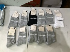 Bundle of 11 x Country Road - Women's Sport Quarter Crew Socks - Assorted Colours - Total RRP $164.45