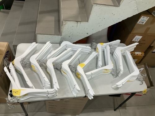 Bundle of 150 x White Wood Coat Hangers