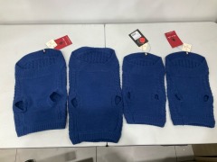 Bundle of 4 x Thomas Cook - Cable Knit Dog Jumpers - 2 x Small, 1 x Medium, 1 x Large - Total RRP $119.96