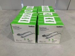 Bundle of 20 x Belkin BoostCharge 1m Lightning to USB-A Cable - White