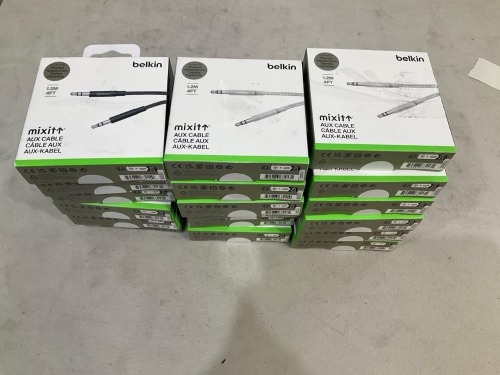 Bundle of 18 x Belkin MIXIT Metallic Premium AUX 1.2M Cable