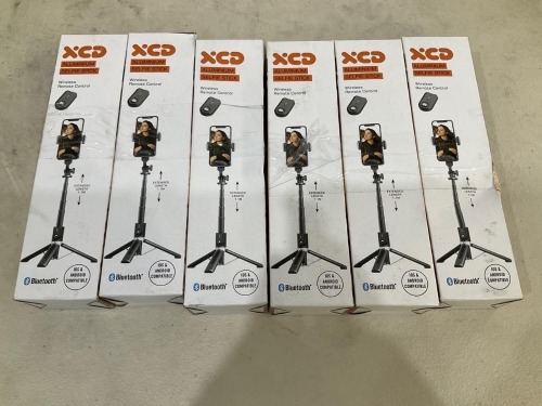 Bundle of 6 x XCD Wireless Bluetooth Selfie Stick with Tripod (USB-C)