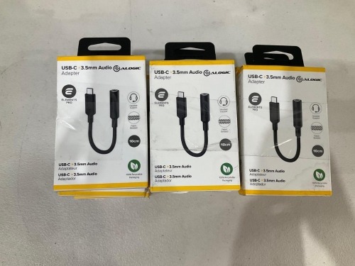 Bundle of 15 x ALOGIC Elements Pro USB-C to 3.5mm Audio Adapter