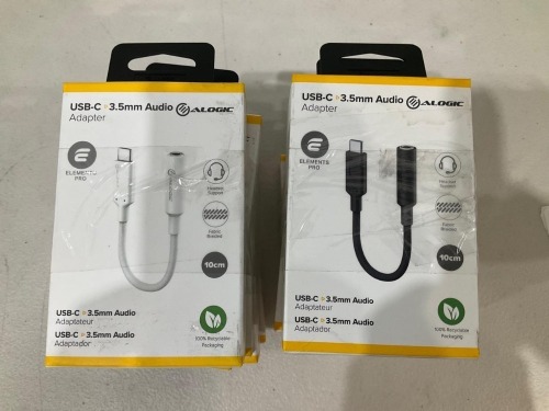 Bundle of 12 x ALOGIC Elements Pro USB-C to 3.5mm Audio Adapter