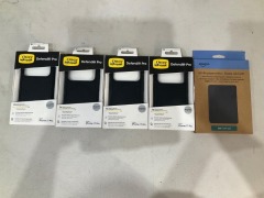 Bundle of 4 x Otterbox Defender Pro for iPhone 17 Pro and 1 x Kindle Cover