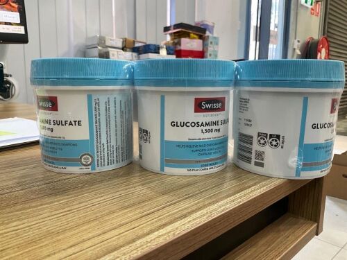 3x Swisse Glucosamine Sulfate 1500mg 180 Tablets