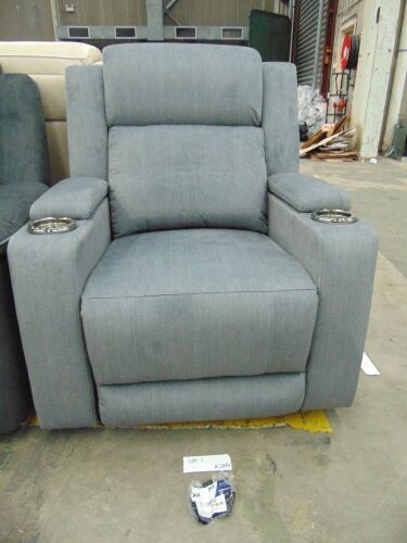 GAUCHO Fabric Electric Single RECLINER Lounge- MIST