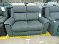 MEDUSA Fabric 2 SEATER recliner Lounge- TOULON EBONY - 3