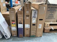 5 x Damaged TV&rsquo;s - Faults and Damage Unknown - Good for Parts Only