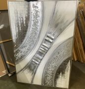 Grey, Silver Artwork 150 x 100cm