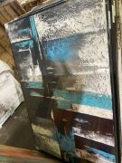 Grey, Silver Artwork 150 x 100cm