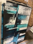 Grey, Silver Artwork 150 x 100cm