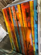 Red, Blue, Orange, Black Artwork 150 x 100cm