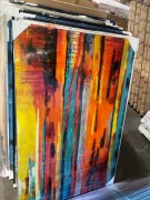Red, Blue, Orange, Black Artwork 150 x 100cm