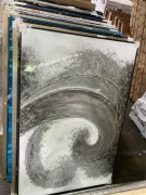 Grey, Silver Artwork 150 x 100cm