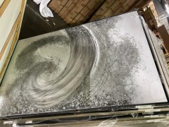 Grey, Silver Artwork 150 x 100cm