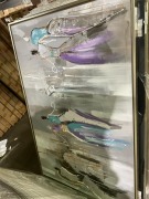 Faceless Women Artwork Purple, Grey, Green tones 150 x 100cm