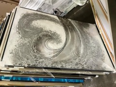 Grey, Silver Artwork 150 x 100cm