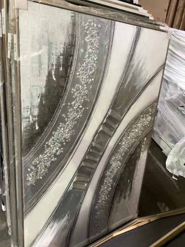 Grey, Silver Artwork 150 x 100cm