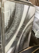 Grey, Silver Artwork 150 x 100cm
