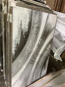 Grey, Silver Artwork 150 x 100cm