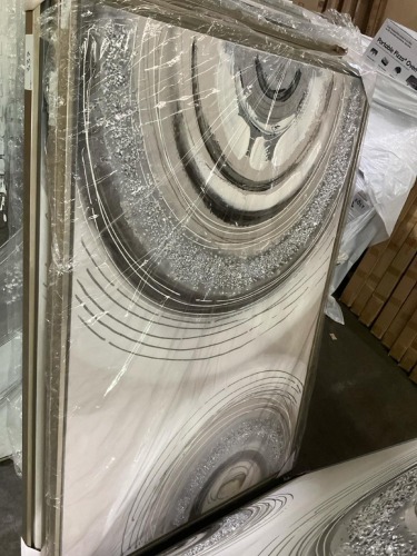 Grey, Silver Artwork 150 x 100cm