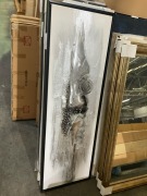 Grey, Silver, Gold Textured Artwork 150 x 50cm
