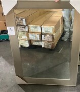 Silver Square Mirror 110 x 80cm Hanging