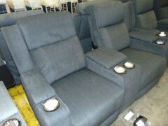 LEMAN Fabric 2 seater electric recliner Lounge / *EBONY - 2