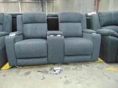 LEMAN Fabric 2 seater electric recliner Lounge / *EBONY - 2