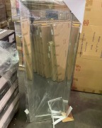 Silver Square Mirror + Silver Stand 160 x 55cm