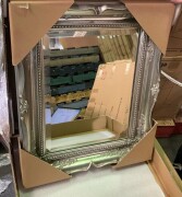 Silver Square Hanging Mirror 54 x 44cm