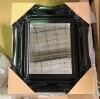 Black Square Hanging Mirror with raised detail 40 x 35cm