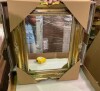 Gold Square Mirror 55 x 45cm , Wall Hanging