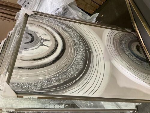 Grey, Silver Artwork 150 x 100cm