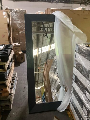 Black Square Standing Mirror 210 x 120cm