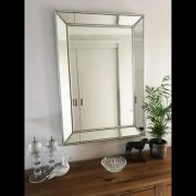 Elsa Wall Mirror Silver Beaded 140 x 50cm