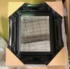 Black Square Hanging Mirror with raised detail 40 x 35cm