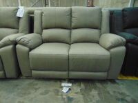 GAUCHO Fabric 2 seater RECLINER Lounge- MIST