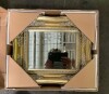 Gold Square Hanging Mirror 40 x 35cm