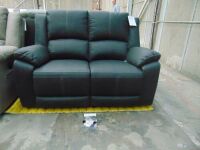 DNL WHITEHAVEN Fabric 2 seater Lounge WITH INBUILT ELECTRIC RECLINER- ASH