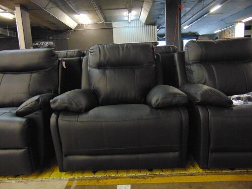 KOKO (ISOFA) Leather single seater recliner *BLACK
