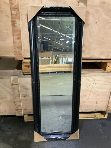 Black Square Standing Mirror 140 x 50cm