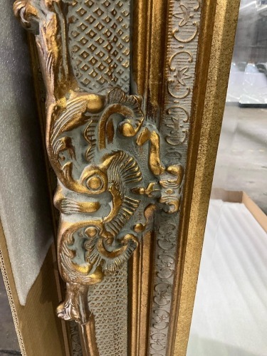 Gold square mirror 188 x 96cm