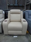 DNL PORTMAN Leather SINGLE SEATER ELECTRIC RECLINER - IVO
